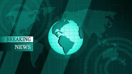 Breaking News Digital Globe Background Animation