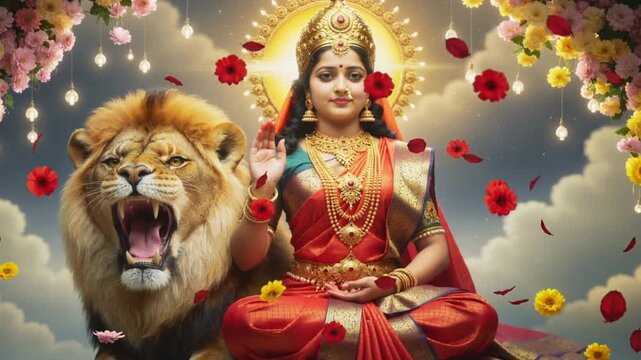 Goddess Durga concept