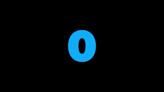 Five, four, three, two, one countdown text animation followed by Let&rsquo;s go on black background. Dynamic start countdown concept for video intros, launches, events, games, and energetic motion graphic.