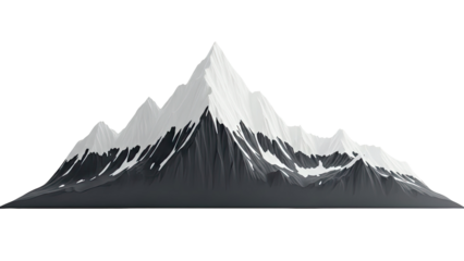 Abstract Snow-Capped Mountain Range