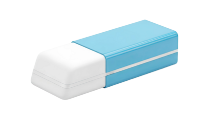 Blue and white eraser