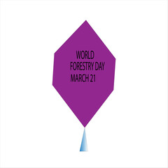Obraz premium World forestry day graphic kite shape with tail 