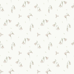 seamless floral pattern, textile pattern, fabric print in elegant style on light background, timeless floral, soft ditsy flower. surface design for home textile, wallpaper pattern, print ready design.