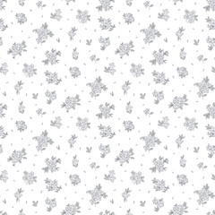 seamless floral pattern, textile pattern, fabric print in classic style on light background, timeless floral, soft ditsy flower. surface design for home textile, wallpaper pattern, print ready design.