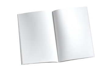 Open blank book on black background for design presentation