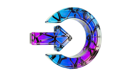 Futuristic Crystal Arrow and Curve