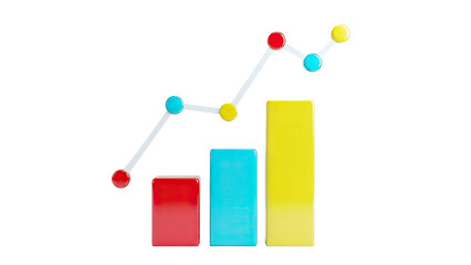 3D Bar and Line Graph Chart