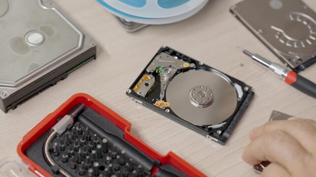 Hard Drive, Working, Reparing, Writing, Reading.