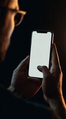 Man Using a Smartphone Indoors