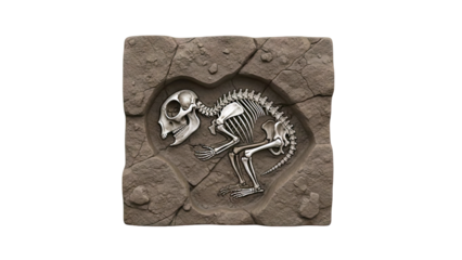 Fossilized Skeleton in Stone