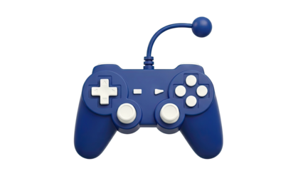 Blue Video Game Controller with Antenna