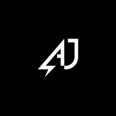 aj initial monogram vector icon illustration