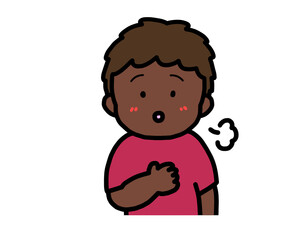 Fototapeta premium ほっとする 黒人の男の子