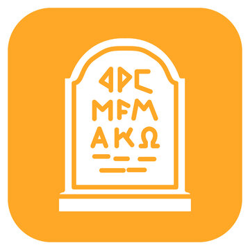 Epigraphy icon vector image. Can be used for Archeology.