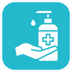 Fototapeta premium Hand Sanitizer icon vector image. Can be used for Dermatology.