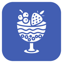 Fruit Parfait icon vector image. Can be used for Brunch. © SAMDesigning