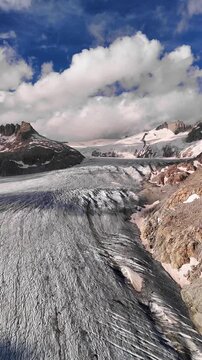 Rh&ocirc;ne Glacier Switzerland alpine region Valais canton Swiss highlands