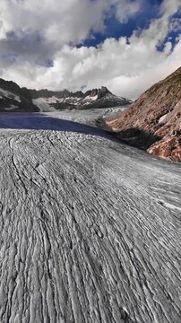 Switzerland Rh&ocirc;ne Glacier valley alpine region Valais canton Swiss highlands