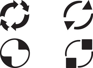 Abstract circular  icons set of vector arrows