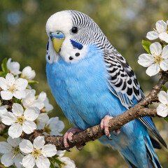 blue and white parrot