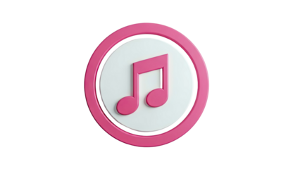 Pink musical note icon