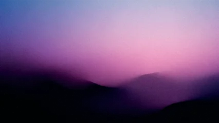 Gardinen Lila Abstract landscape with soft grainy textured color gradients of purple and magenta hues  © Rena