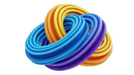 Colorful Abstract Twisted Shape