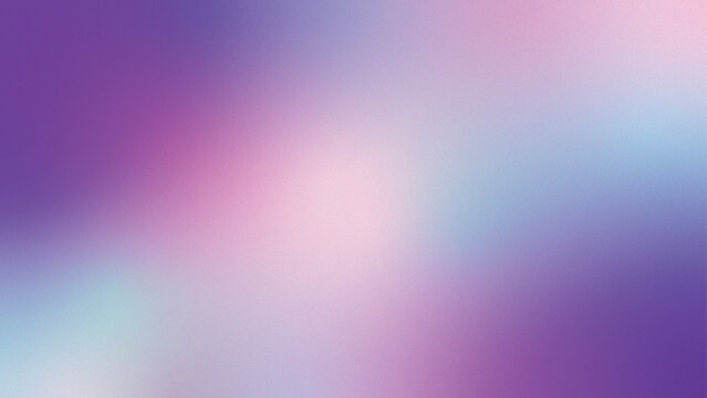 Abstract grainy textured color blurred background with a gradient of purple and blue hues