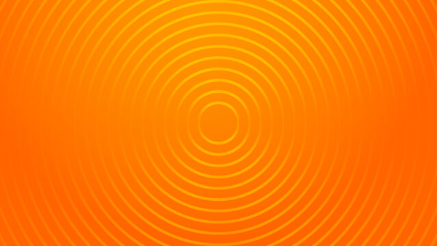 Radiant orange background with symmetrical concentric circles creating a rhythmic ripple effect for high energy visual projects