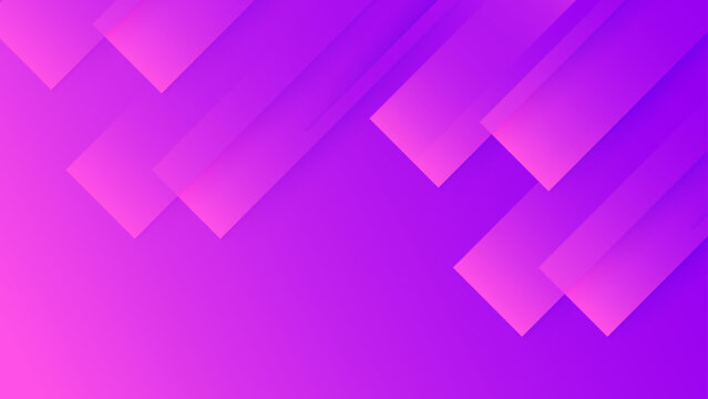 Dynamic violet and magenta background with overlapping diagonal rectangular shapes creating a bold neon light effect for creative media