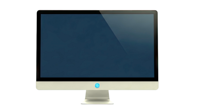All-in-One Computer with Dark Blue Screen - Powered by Adobe