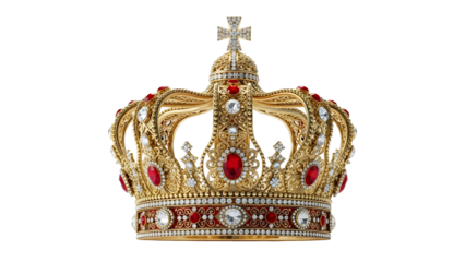 Imperial state crown isolated on transparent background