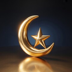 Serene Ramadan Night &ndash; Crescent Moon, Glowing Lanterns & Sacred Islamic Ambience