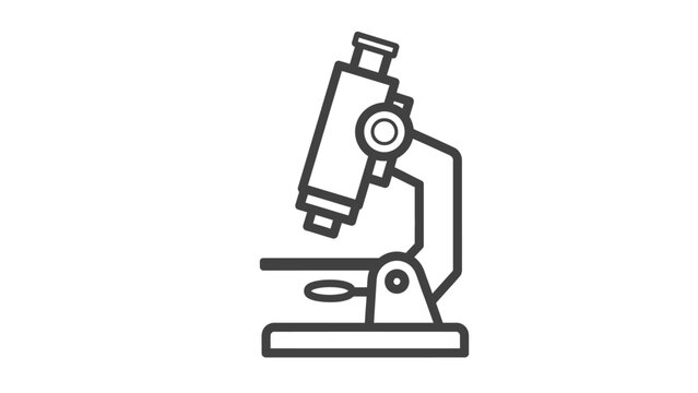 Microscope Icon, Scientific Research and Discovery Vector Illustration