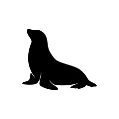 Minimalist Sea Lion Silhouette Vector Illustration
