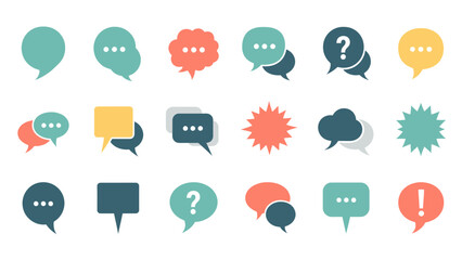 Speech Bubbles Icons Set