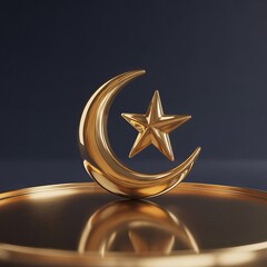 Serene Ramadan Night &ndash; Crescent Moon, Glowing Lanterns & Sacred Islamic Ambience