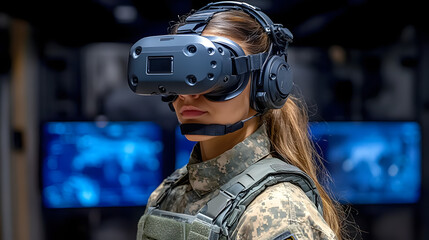soldier, virtual reality, headset, training, military, technology, simulation, tactical, digital, equipment, exercise, display, defense, army, training session, combat, interactive, safety, focus, con