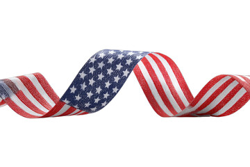 Wavy ribbon with stars and stripes, symbolizing the nation's colors and heritage