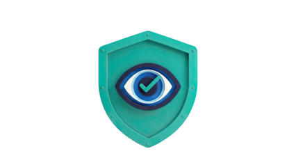 Shield with Eye and Checkmark Symbol