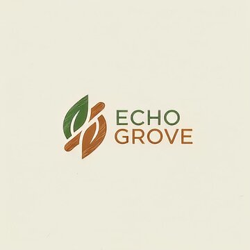 Abstract eco-friendly mock logo for sustainable brand leaf symbol clean lines earthy color palette modern minimal environmental identity vector design
