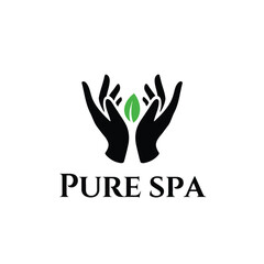Fototapeta premium hands holding hands Spa Bussiness Logo