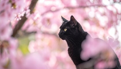 黒猫と桜