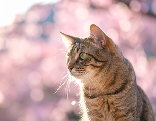桜と猫