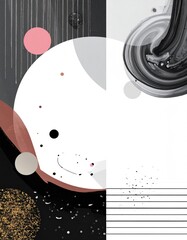 Abstract Geometric Art with Bold Colors and Dynamic Shapes for Design