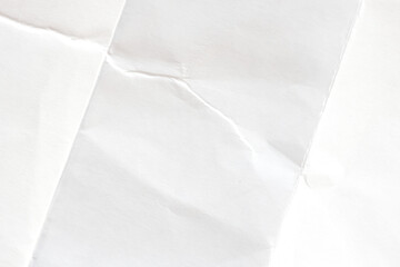 Obraz premium Crumpled folded Paper Poster Photo Effect Mockup, Crumpled Paper texture overlay effect, white crumpled paper