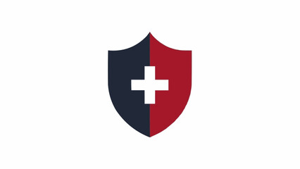 Swiss Shield Emblem with Cross.