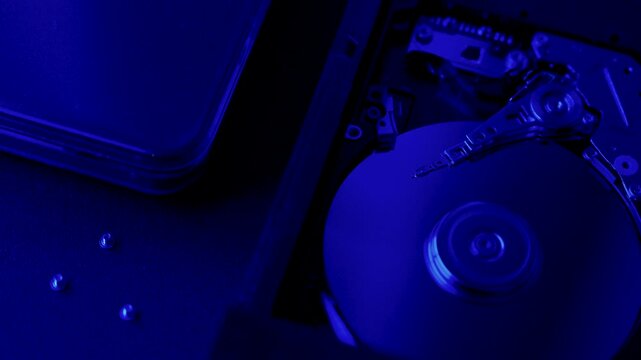 Close-up, Hard Drive, Working, Reparing, Writing, Reading.