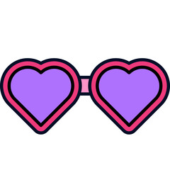 Heart Shaped Glasses Icon