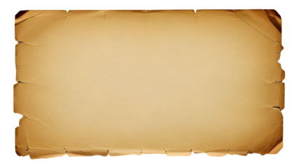 Vintage parchment isolated on transparent background